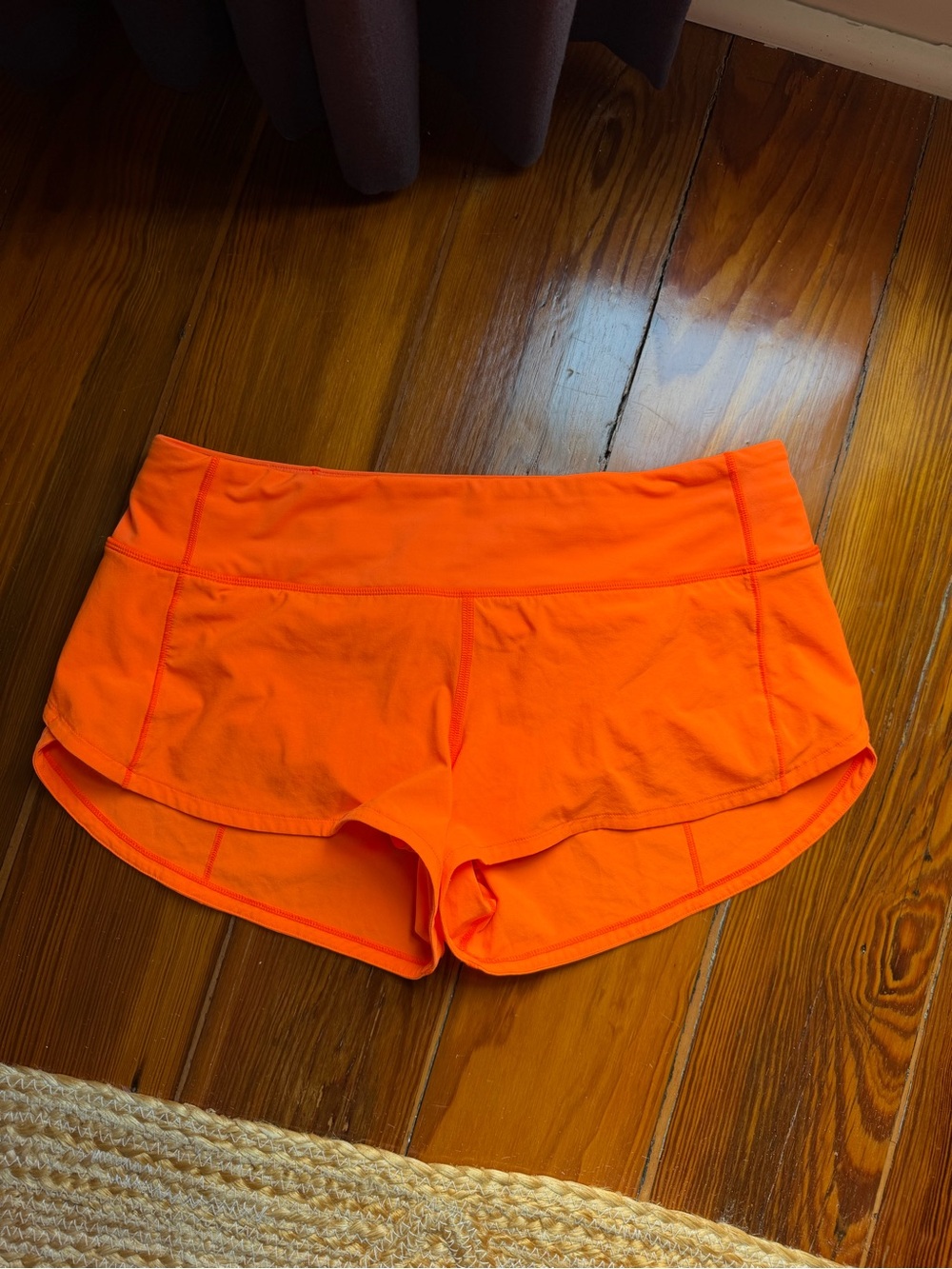 Lululemon Women's Neon Orange Speed Up Shorts